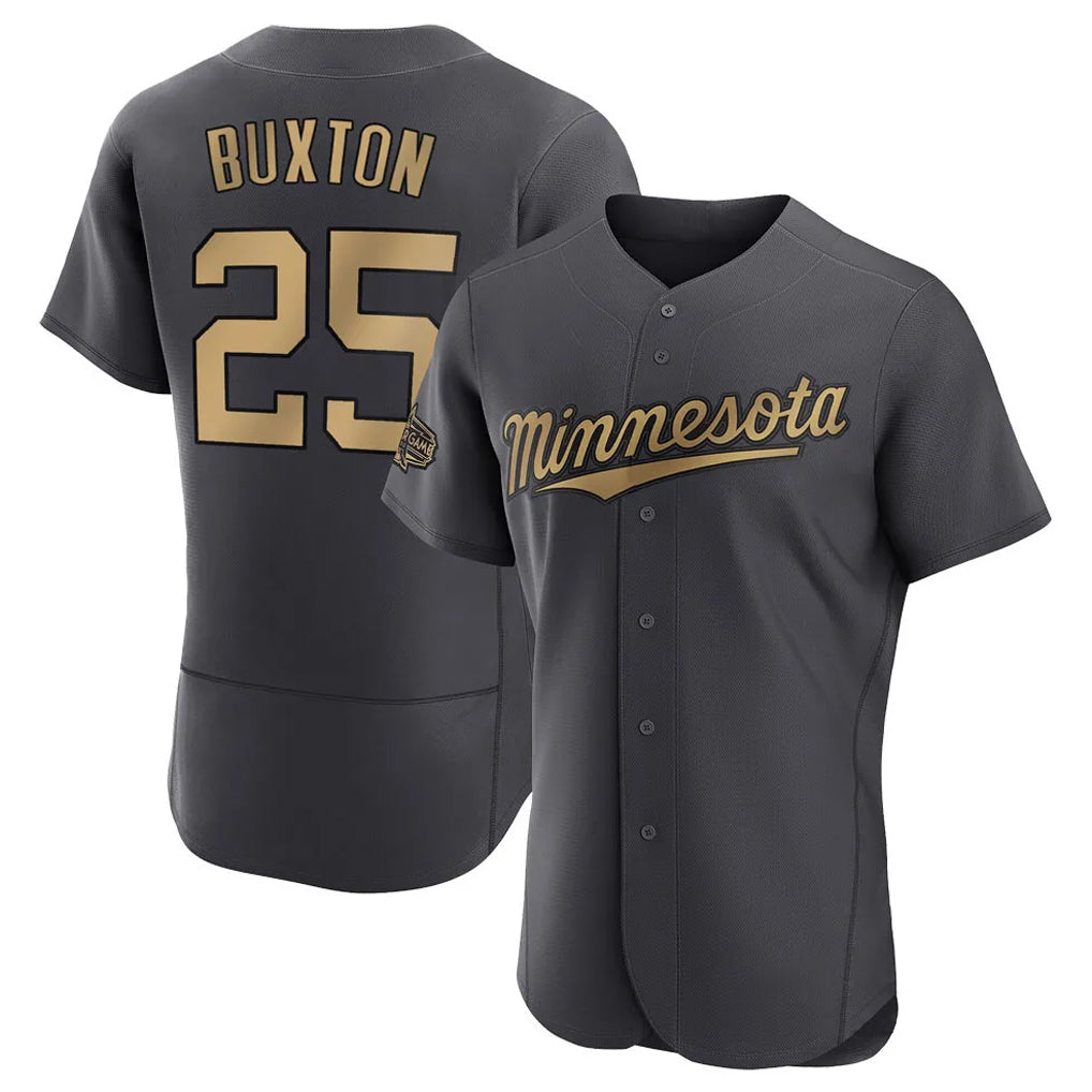 Odoa M.Twins #25 Byron Buxton Player Charcoal All-Star Limited Elite Home Stitched Jerseys