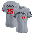 Odoa M.Twins #25 Byron Buxton Player Gray Home Limited Elite Stitched Jerseys