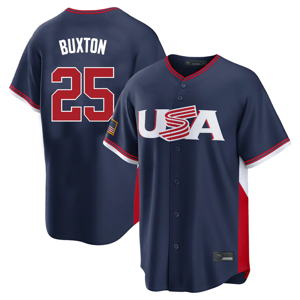 Odoa M.Twins #25 Byron Buxton Player Navy USA 2026 World Classic Limited Home Stitched Jerseys