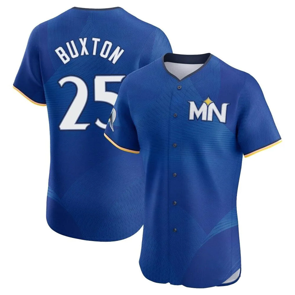 Odoa M.Twins #25 Byron Buxton Player Royal City Connect Limited Elite Home Stitched Jerseys