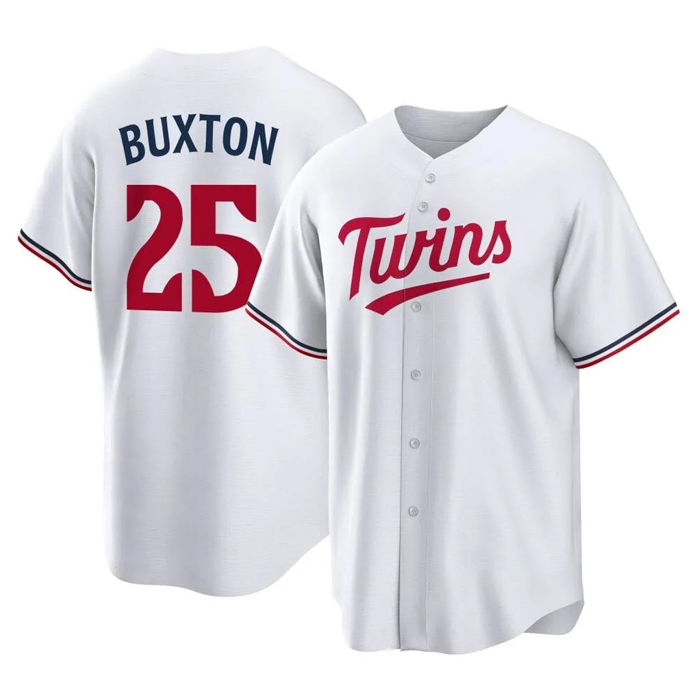 Odoa M.Twins #25 Byron Buxton Player White Home Game Stitched Jerseys