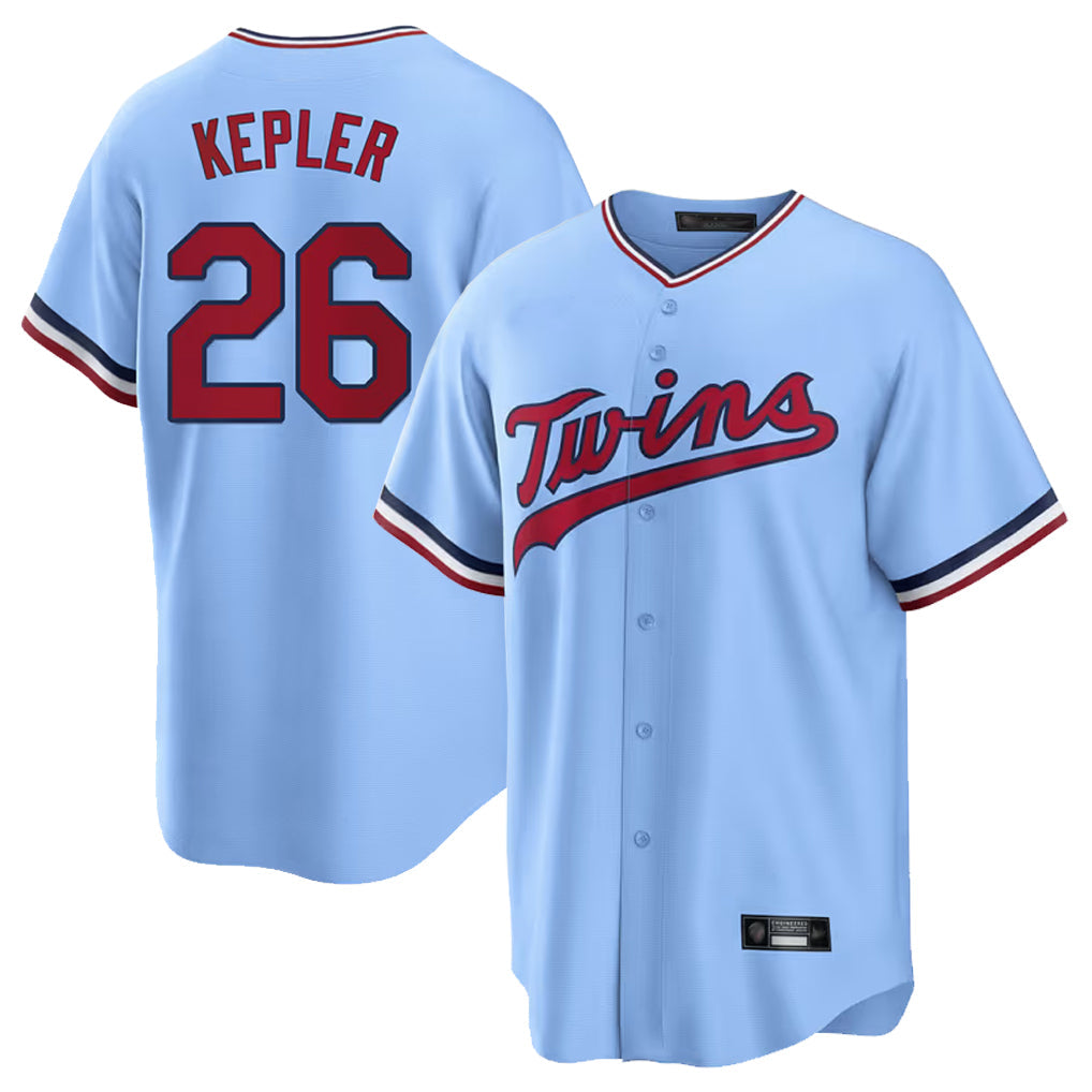 Odoa M.Twins #26 Max Kepler Player Light Blue Road Cooperstown CollectionKillebrew T-shirt Stitched Jerseys