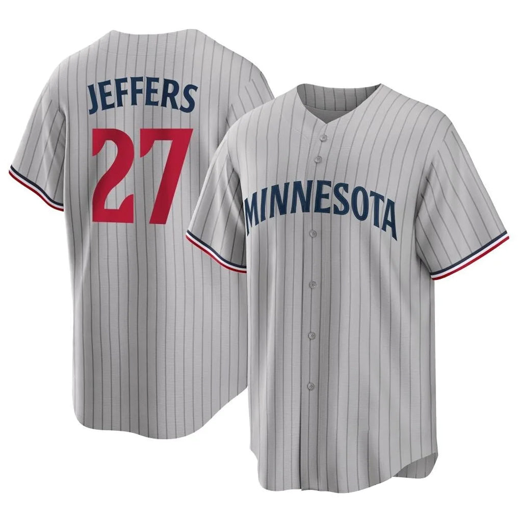 Odoa M.Twins #27 Ryan Jeffers Player Gray Game Limited Home Stitched Jerseys