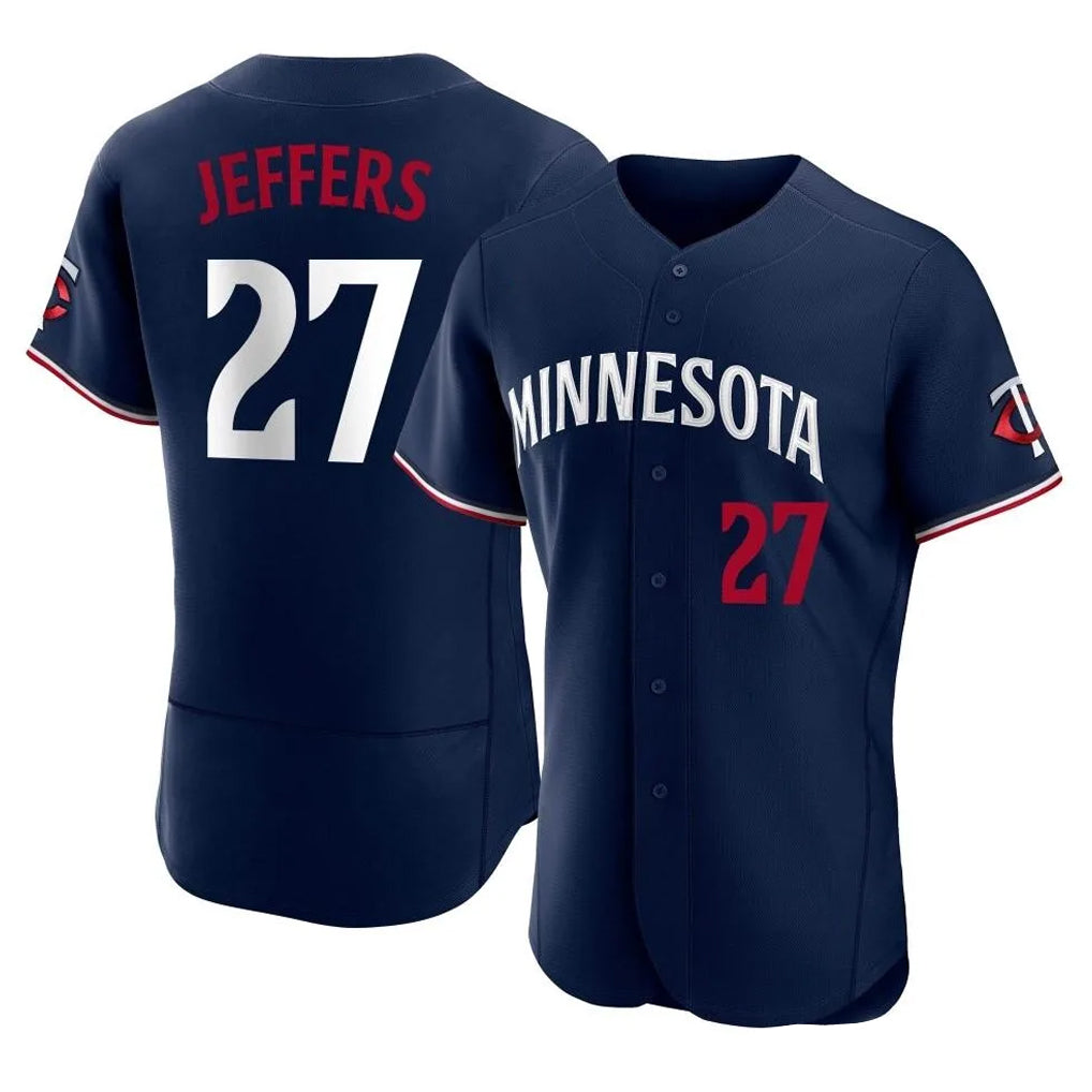 Odoa M.Twins #27 Ryan Jeffers Player Navy Replica Home Limited Elite Stitched Jerseys