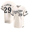 Odoa M.Twins #29 Rod Carew Player Cream Home Limited Stitched Jerseys