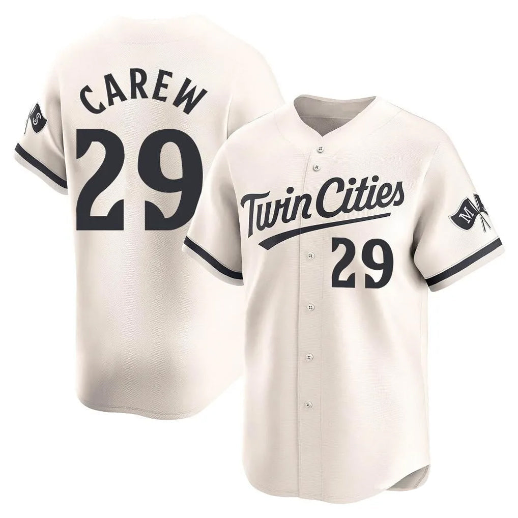Odoa M.Twins #29 Rod Carew Player Cream Home Limited Stitched Jerseys