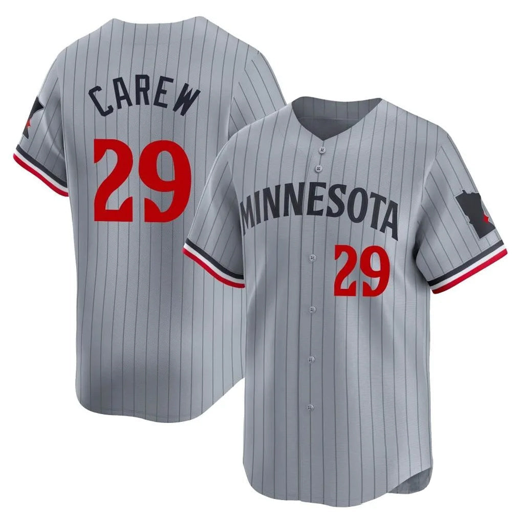 Odoa M.Twins #29 Rod Carew Player Gray Home Limited Stitched Jerseys