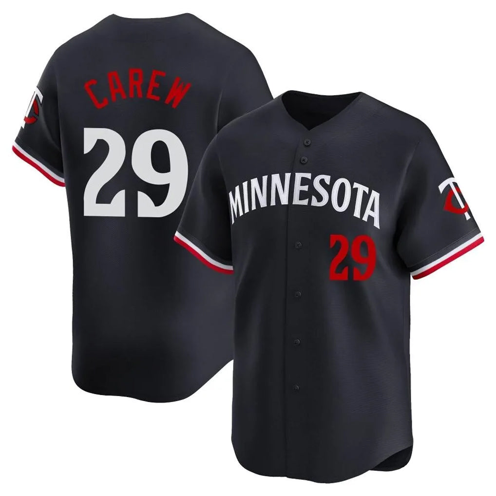 Odoa M.Twins #29 Rod Carew Player Navy Home Limited Stitched Jerseys