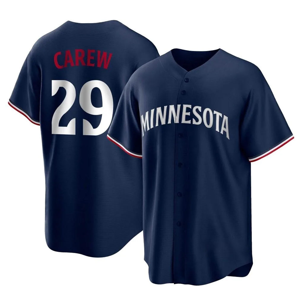 Odoa M.Twins #29 Rod Carew Player Navy Replica Alternate Home Stitched Jerseys