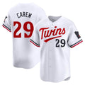 Odoa M.Twins #29 Rod Carew Player White Home Limited Stitched Jerseys