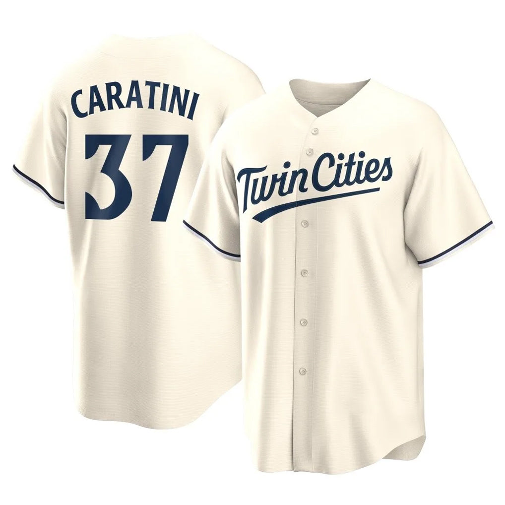 Odoa M.Twins #37 Victor Caratini Player Cream Game Limited Home Stitched Jerseys