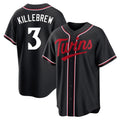 Odoa M.Twins #3 Harmon Killebrew Player Black Fashion Out Home Limited Stitched Jerseys
