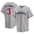 Odoa M.Twins #3 Harmon Killebrew Player Gray Game Limited Home Stitched Jerseys
