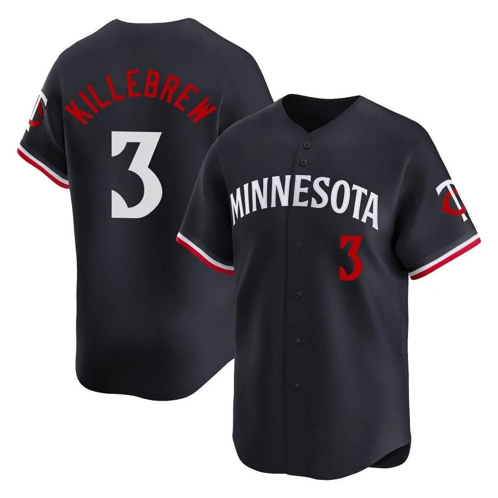 Odoa M.Twins #3 Harmon Killebrew Player Navy Home Limited Stitched Jerseys