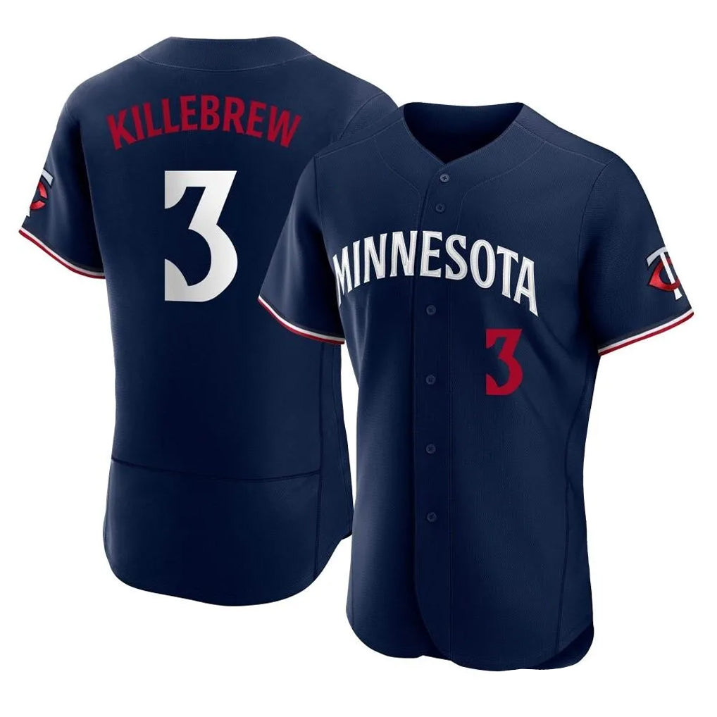 Odoa M.Twins #3 Harmon Killebrew Player Navy Replica Home Limited Elite Stitched Jerseys
