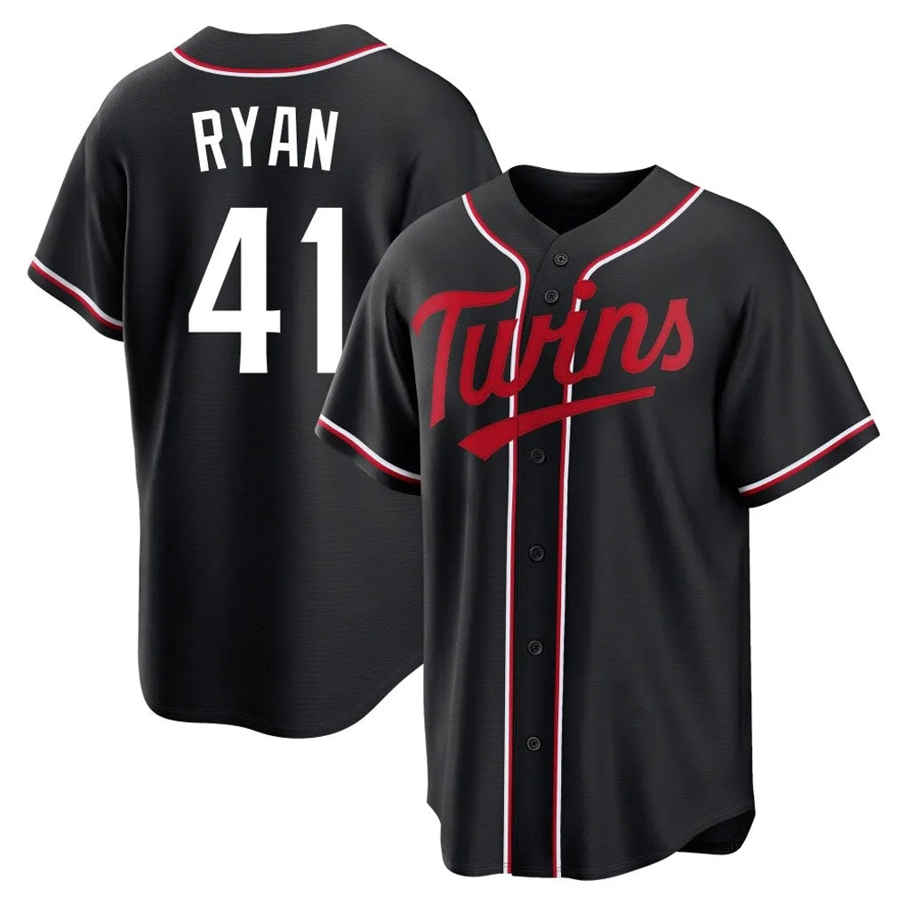 Odoa M.Twins #41 Joe Ryan Player Black Fashion Out Home Limited Stitched Jerseys