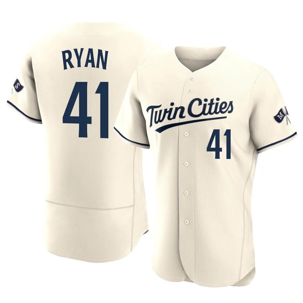 Odoa M.Twins #41 Joe Ryan Player Cream Home Limited Elite Stitched Jerseys