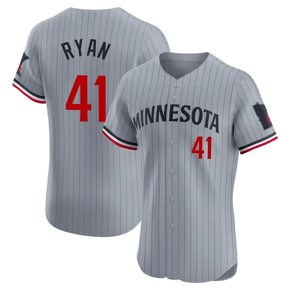 Odoa M.Twins #41 Joe Ryan Player Gray Home Limited Elite Stitched Jerseys