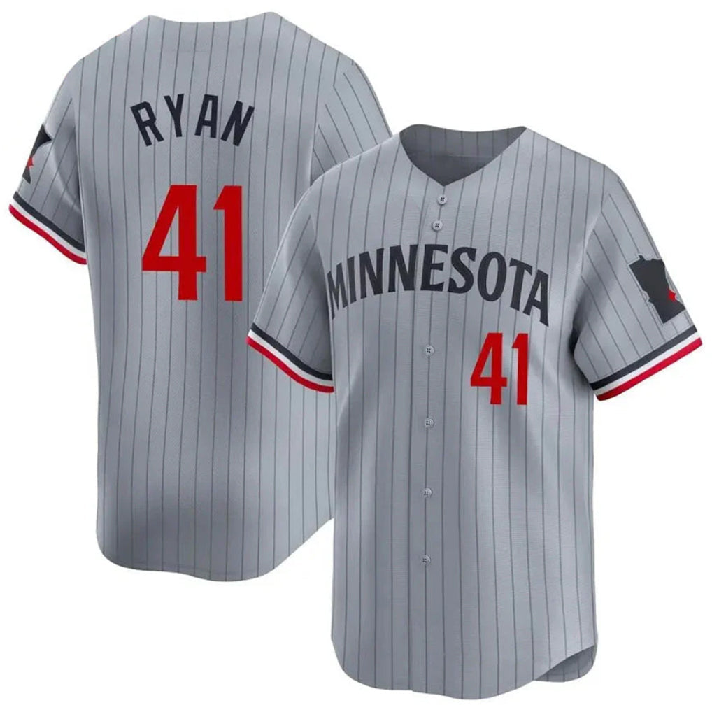 Odoa M.Twins #41 Joe Ryan Player Gray Home Limited Stitched Jerseys
