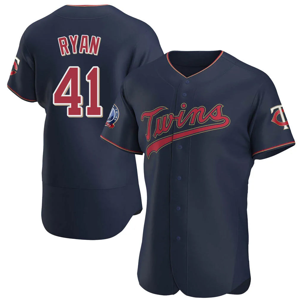 Odoa M.Twins #41 Joe Ryan Player Navy 60th Home Limited Elite Stitched Jerseys