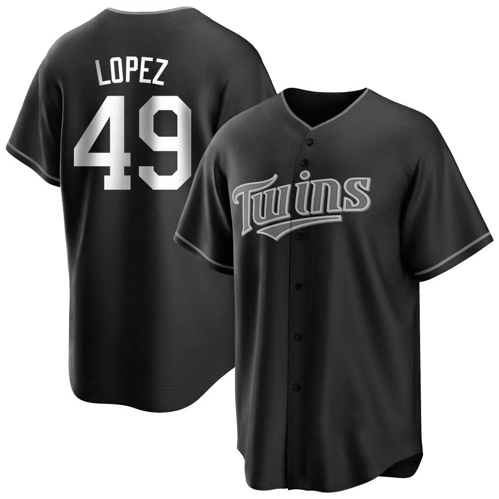 Odoa M.Twins #49 Pablo Lopez Player Black Home Game Stitched Jerseys