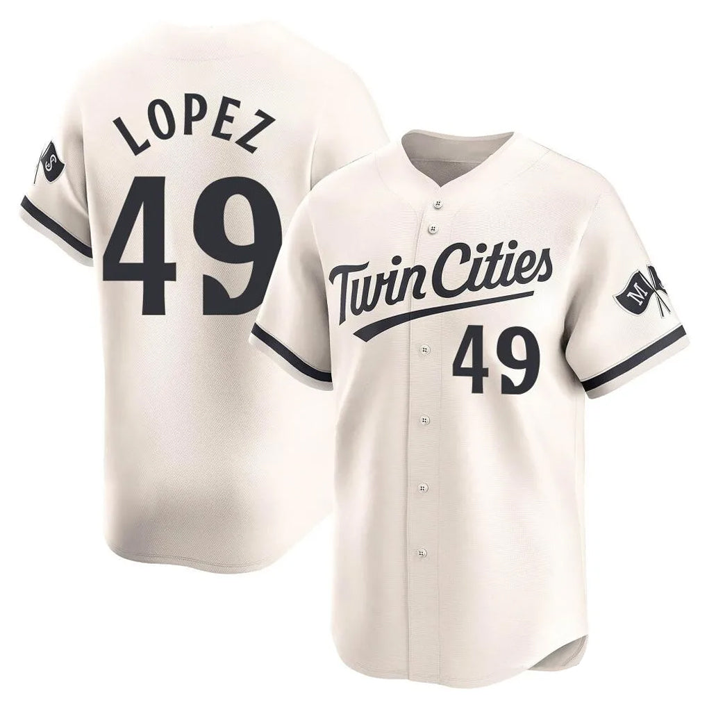 Odoa M.Twins #49 Pablo Lopez Player Cream Home Limited Stitched Jerseys