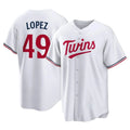 Odoa M.Twins #49 Pablo Lopez Player White Home Game Stitched Jerseys