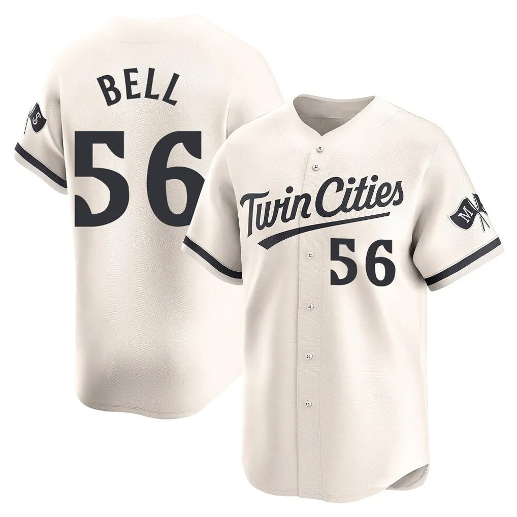 Odoa M.Twins #56 Josh Bell Player Cream Home Limited Stitched Jerseys