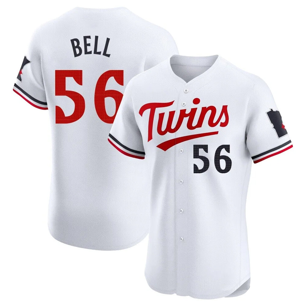 Odoa M.Twins #56 Josh Bell Player White Home Limited Elite Stitched Jerseys