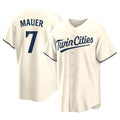 Odoa M.Twins #7 Joe Mauer Player Cream Game Limited Home Stitched Jerseys