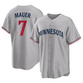 Odoa M.Twins #7 Joe Mauer Player Gray Game Limited Home Stitched Jerseys