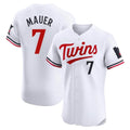 Odoa M.Twins #7 Joe Mauer Player White Home Limited Elite Stitched Jerseys