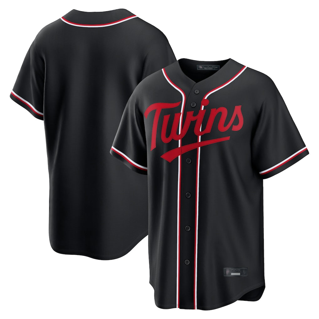 Odoa Minnesota Twins Blank Player Black Fashion Out Home Limited Stitched Jerseys
