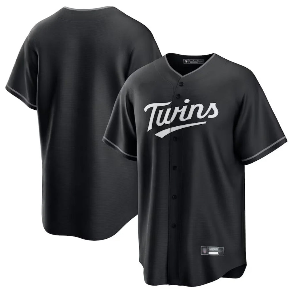 Odoa Minnesota Twins Blank Player Black Home Game Stitched Jerseys