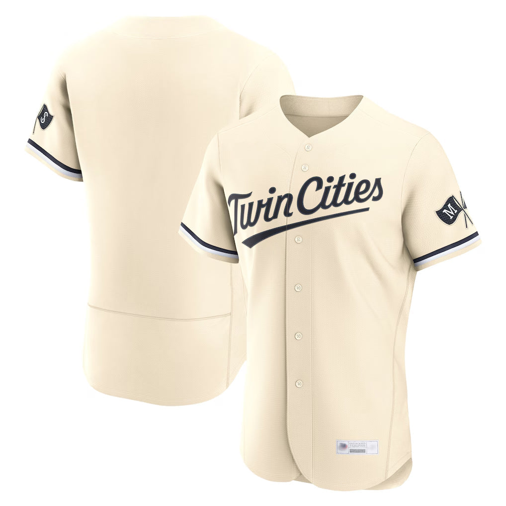 Odoa Minnesota Twins Blank Player Cream Home Limited Elite Stitched Jerseys