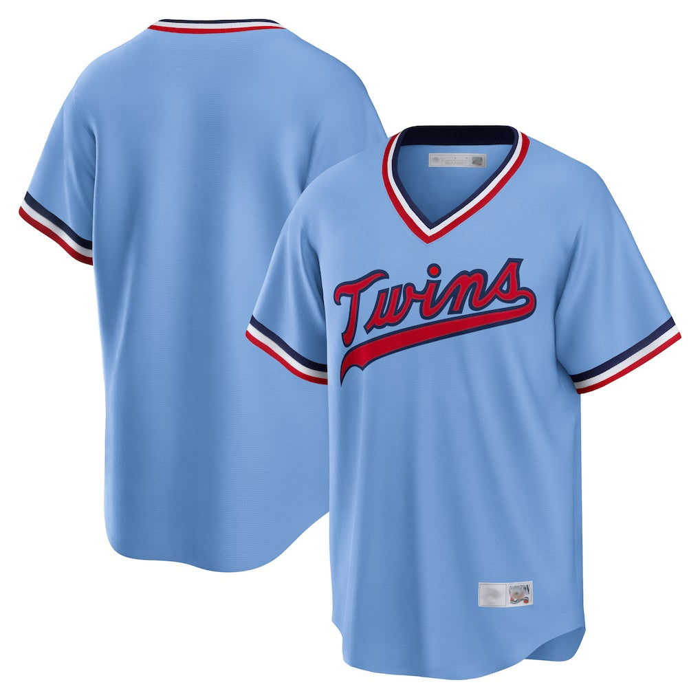 Odoa Minnesota Twins Blank Player Light Blue Road Cooperstown Collection T-shirt Stitched Jerseys