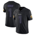 Odoa MN.Vikings #1 Kyler Murray Player Black Impact LImited Home Game Stitched Jerseys