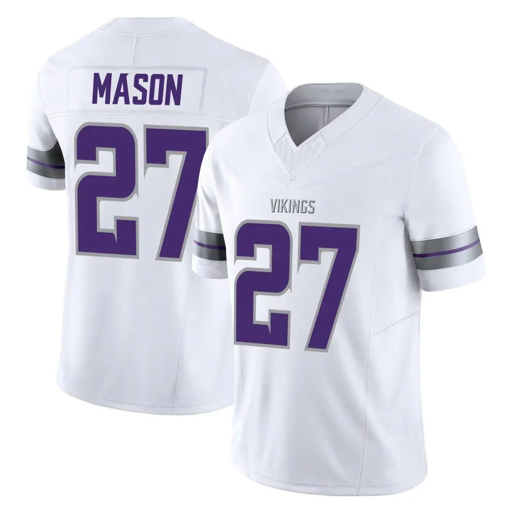 Odoa MN.Vikings #27 Jordan Mason Player White Limited Alternate Vapor F.U.S.E. Home Game Stitched Jerseys