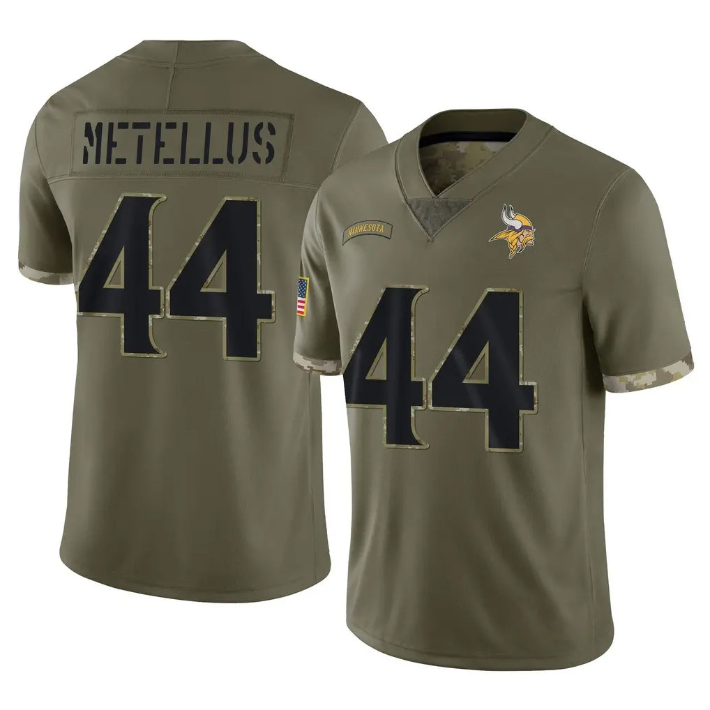 Odoa MN.Vikings #44 Josh Metellus Player Olive Salute To Service Limited Stitched Jerseys