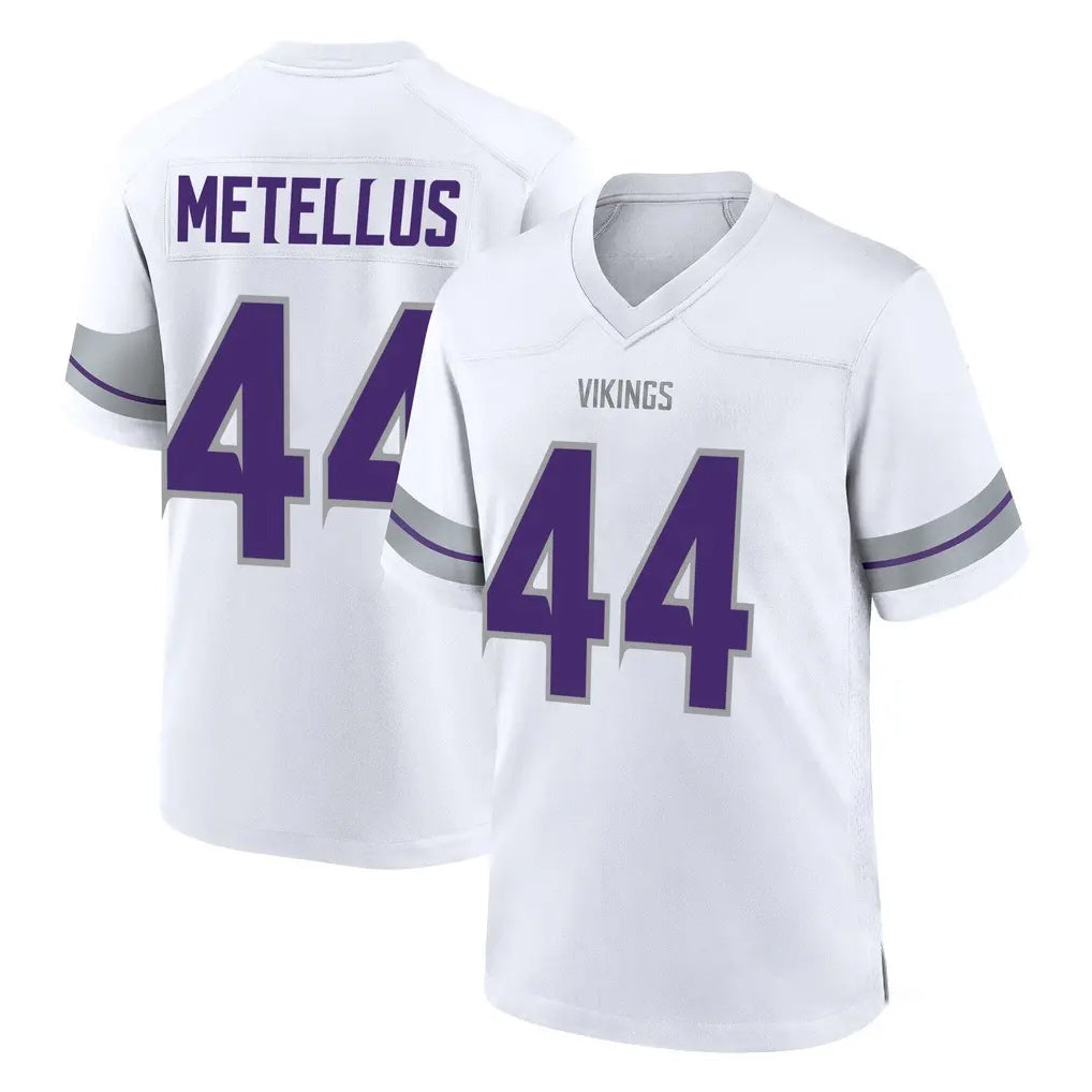 Odoa MN.Vikings #44 Josh Metellus Player White Alternate Home Game Stitched Jerseys