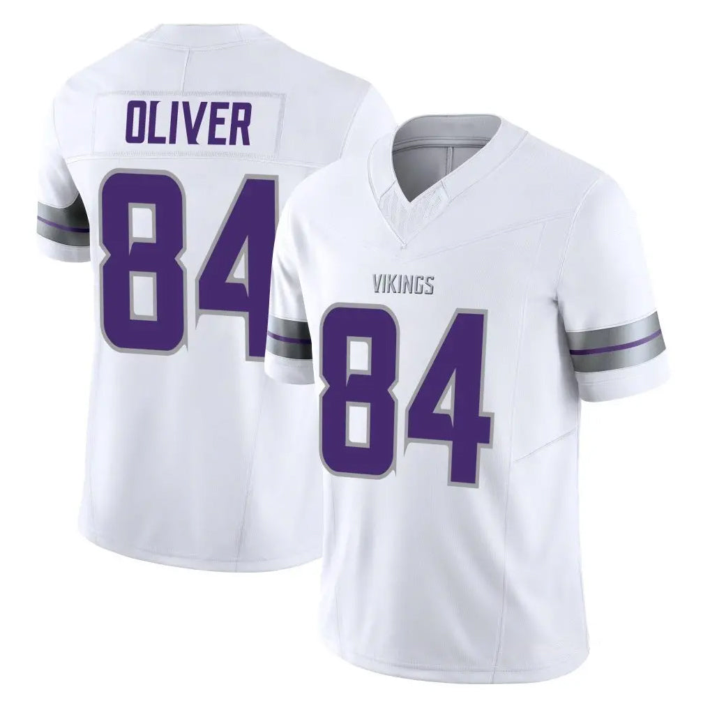 Odoa MN.Vikings #84 Josh Oliver Player White Limited Alternate Vapor F.U.S.E. Home Game Stitched Jerseys