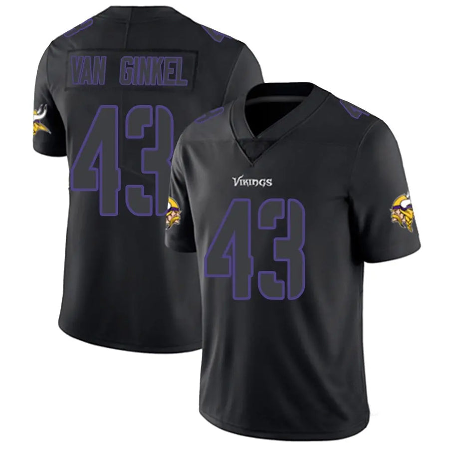 Odoa MN.Vikings #43 Andrew Van Ginkel Player Limited Black Impact Game Stitched Jerseys