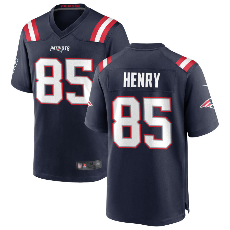 Odoa NE.Patriots #85 Hunter Henry Navy Game Home Jerseys
