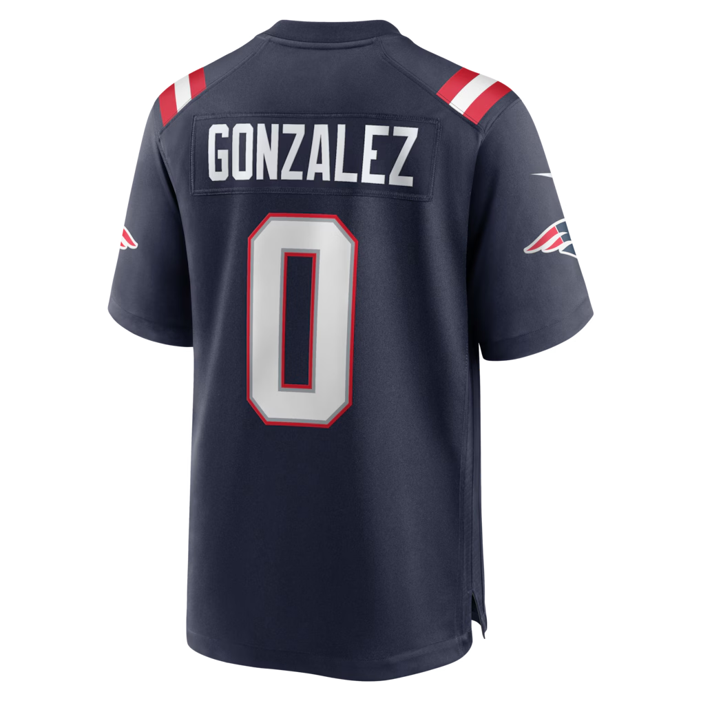 Odoa NE.Patriots #0 Christian Gonzalez Navy Team Game Stitched Jerseys