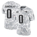 Odoa NE.Patriots #0 Christian Gonzalez Player Arctic Camo Salute To Service Limited Game Stitched Jerseys