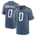 Odoa NE.Patriots #0 Christian Gonzalez Player Storm Blue Rivalries Collection Game Stitched Jerseys