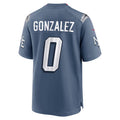 Odoa NE.Patriots #0 Christian Gonzalez Player Storm Blue Rivalries Collection Game Stitched Jersey
