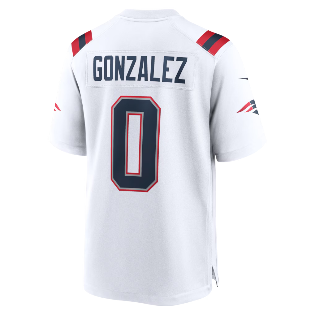 Odoa NE.Patriots #0 Christian Gonzalez White Game Stitched Jerseys