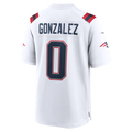 Odoa NE.Patriots #0 Christian Gonzalez White Game Stitched Jerseys