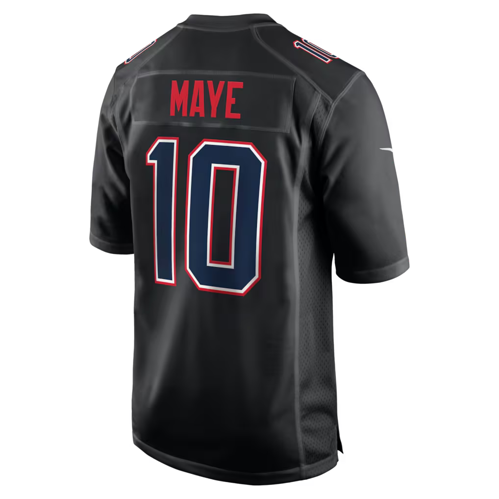 Odoa NE.Patriots #10 Drake Maye Carbon Black Fashion Game Stitched Jerseys
